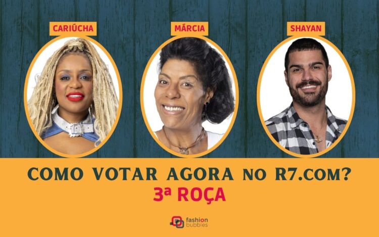 Montagem com fundo verde e amarelo, com os integrantes da 3ª Roça
