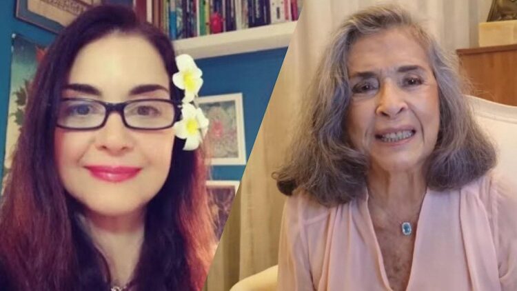 Betty Faria e Alexandra Marzo nas redes sociais.
