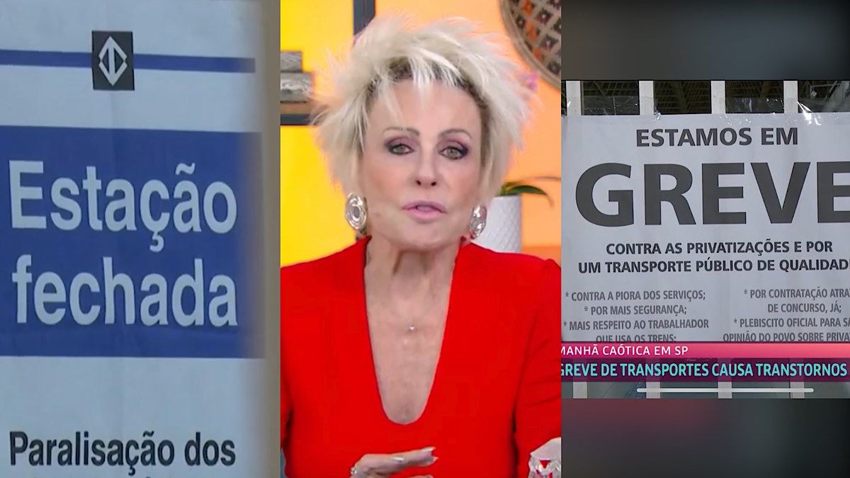 Ana Maria Braga ao vivo no Mais Você fala da greve em SP.