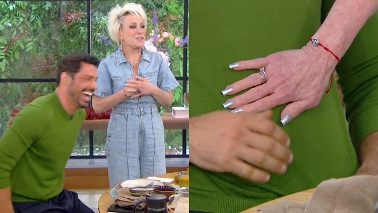 Cauã Reymond e Ana Maria Braga no Mais Você.