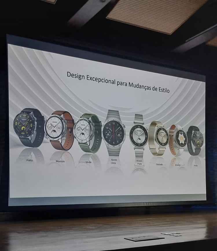 foto de apresentação com os modelos novos de relógio da huawei