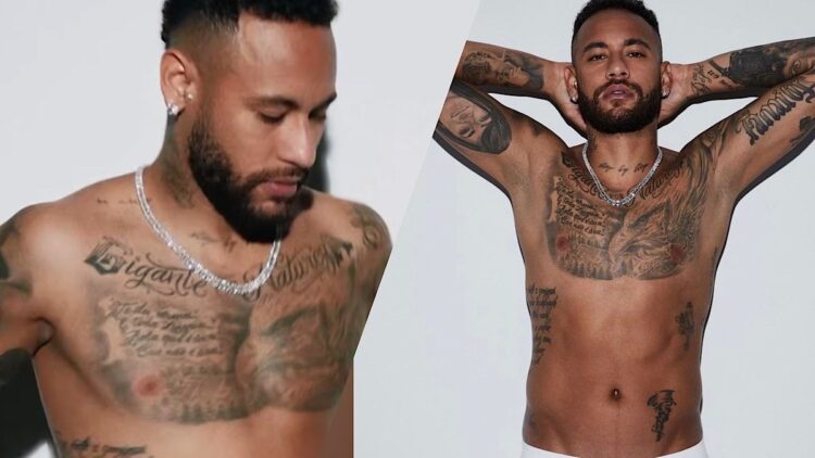 Neymar em campanha de cueca.