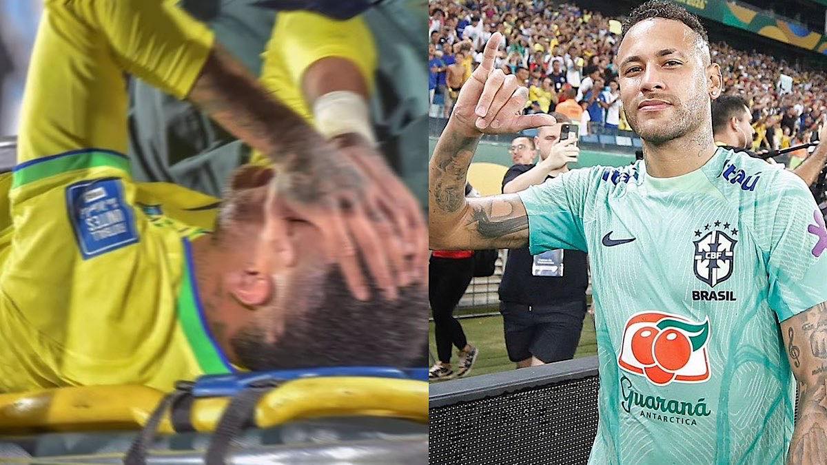 Neymar fraturou joelho.
