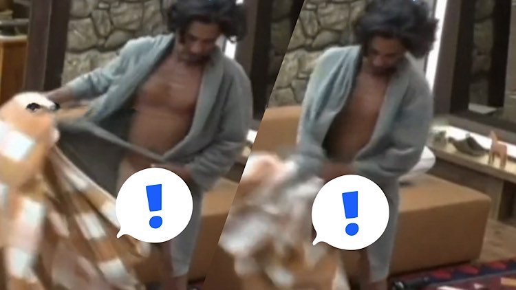 André Gonçalves fica peladão em A Fazenda 15.