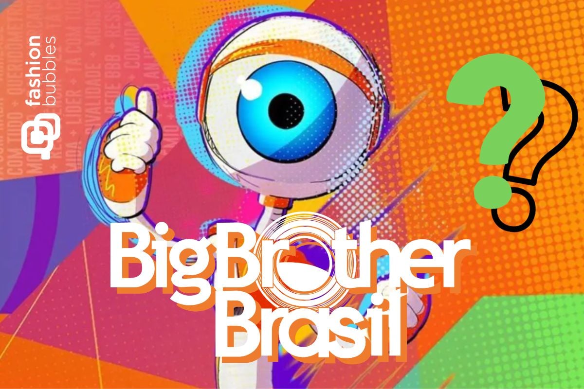 Robô do Big Brother Brasil com plano de fundo colorido