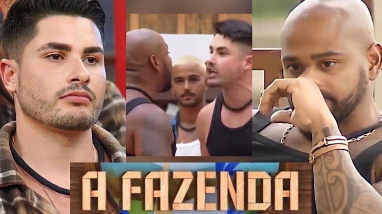 Briga com Cezar faz Lucas repensar sua permanência em A Fazenda 15.