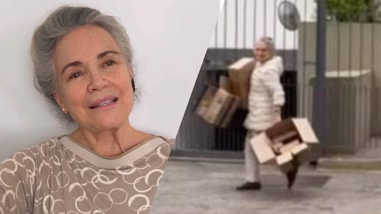 Regina Duarte perdeu sua fortuna? Aos 76 anos, atriz é flagrada pegando papelão nas ruas de SP