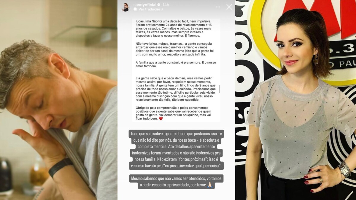 Sandy esclarece boatos sobre reatar casamento com Lucas Limas.