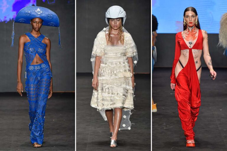 Montagem com 3 dos principais looks do quarto dia do SPFW N56