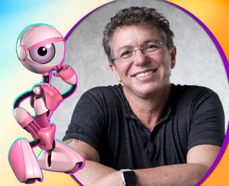 Montagem do Boninho com um robô do BBB 24
