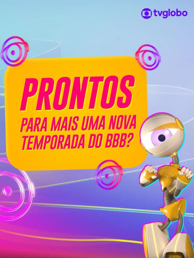 Banner oficial do programa com a pergunta: "Prontos para mais uma nova temporada do BBB?"