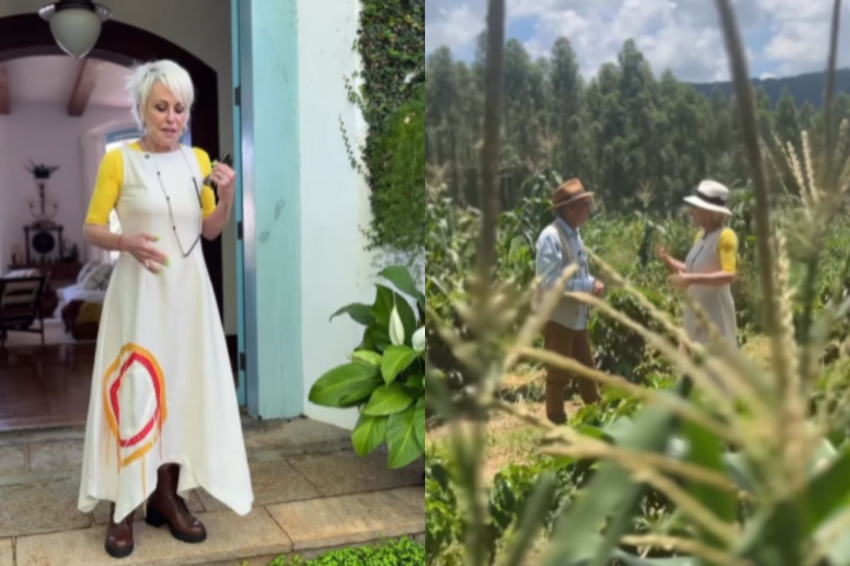 Cortes de vídeo da Ana Maria Braga em sua fazenda