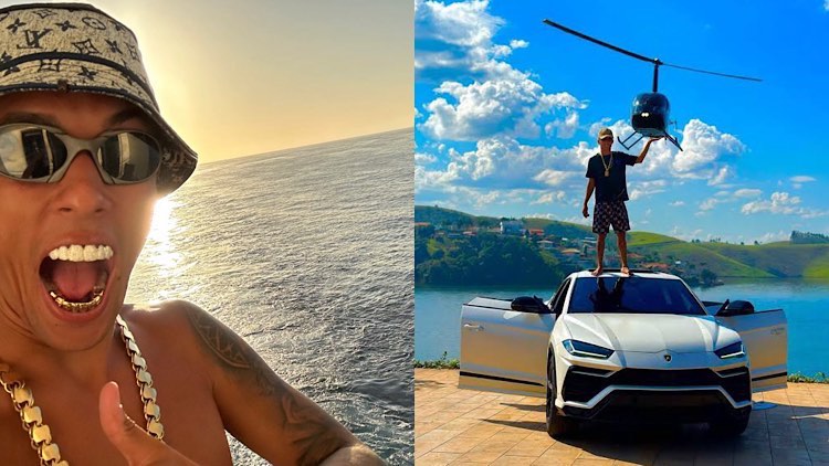 Neymar ganha colar milionário em cruzeiro.