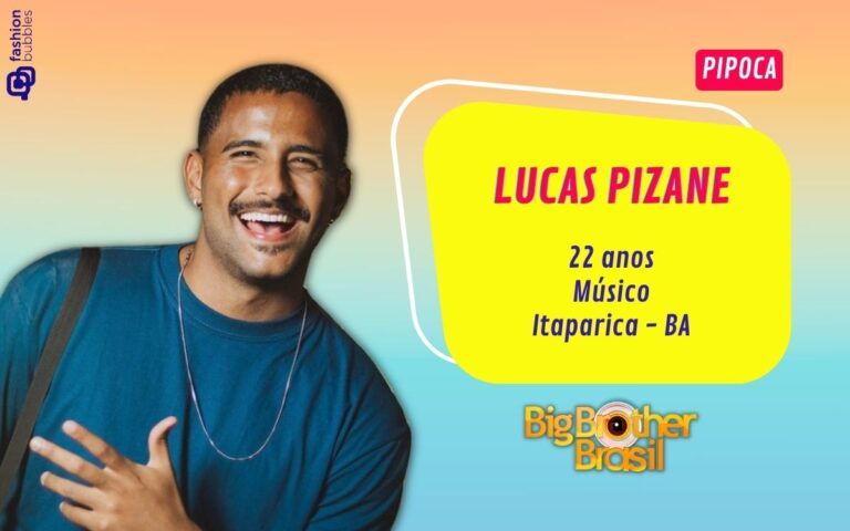Montagem com foto de Lucas Pizane do BBB 24