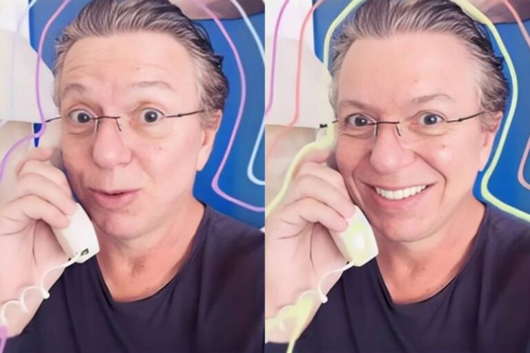Montagem com duas fotos do diretor Boninho