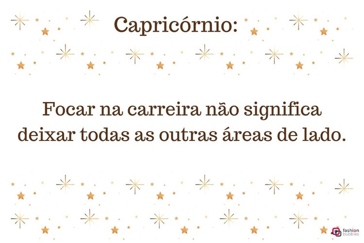 Fundo branco com estrelas marrons e uma mensagem do Horóscopo de fevereiro de 2024 para o signo de Capricórnio