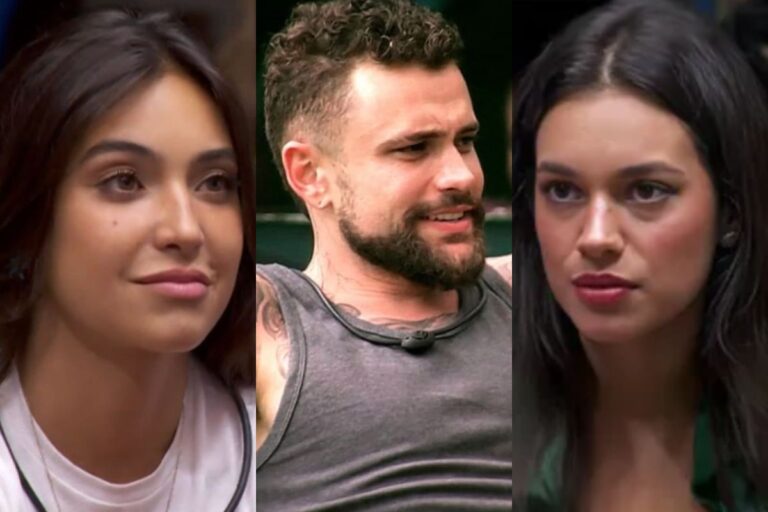 Montagem mostra fotos dos participantes do BBB 24: Vanessa Lopes, Vinícius Rodrigues e Alane Dias.