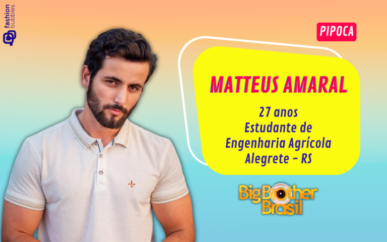Montagem com foto de Matteus da Pipoca do BBB 24