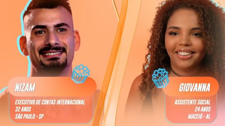 Nizam e Giovanna Marinho estão no Big Brother Brasil