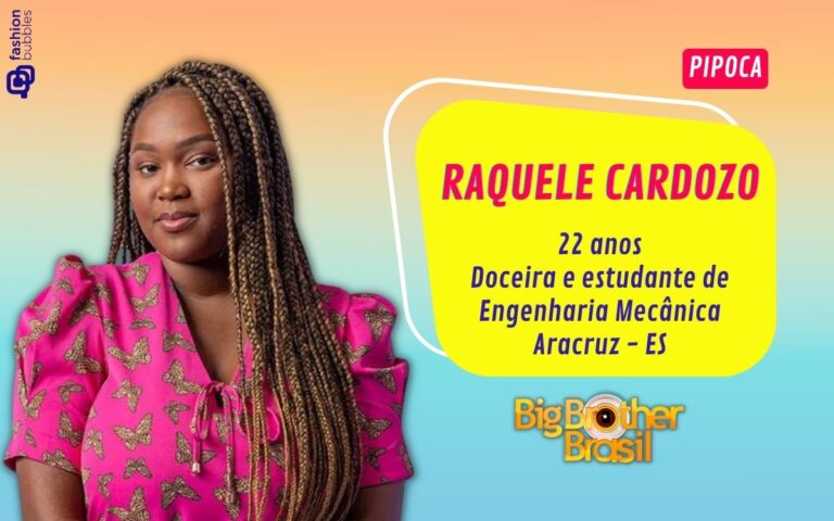 Montagem com foto de Raquele da Pipoca do BBB 24
