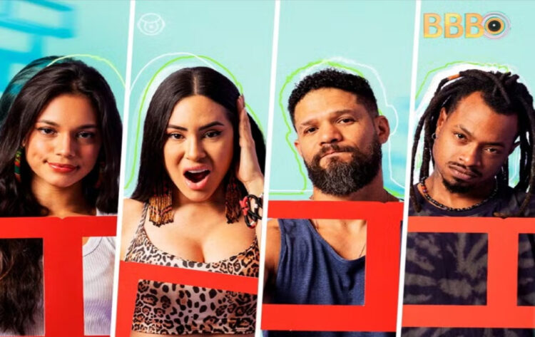 6º Paredão BBB 24. Da esquerda para direita: Alane, Isabelle, Juninho e Luigi