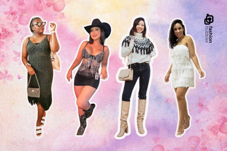 Mulheres com roupa com franja