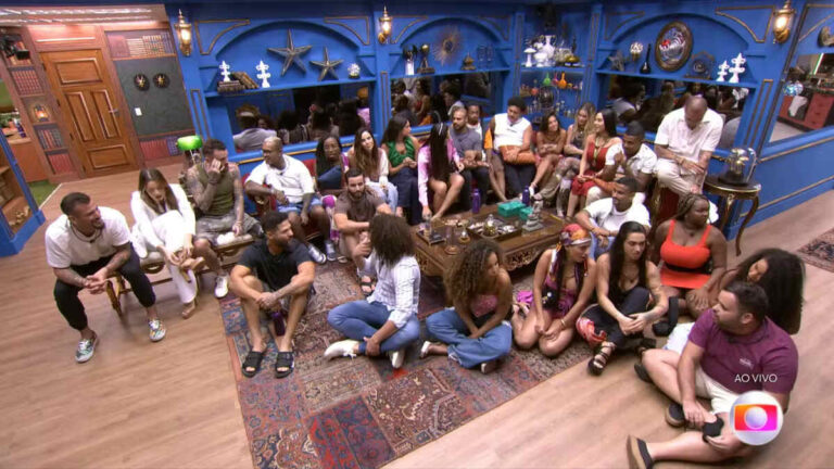 Sala do BBB 24 com todos os 26 participantes