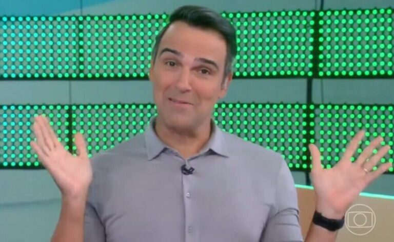 Tadeu Schmidt explicando a Dinâmica da Semana no BBB 24