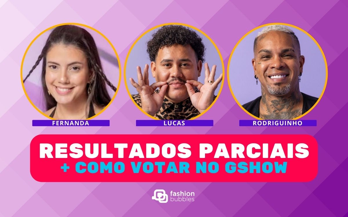 Como votar no Gshow. Da esquerda para direita: Fernanda, Lucas e Rodriguinho