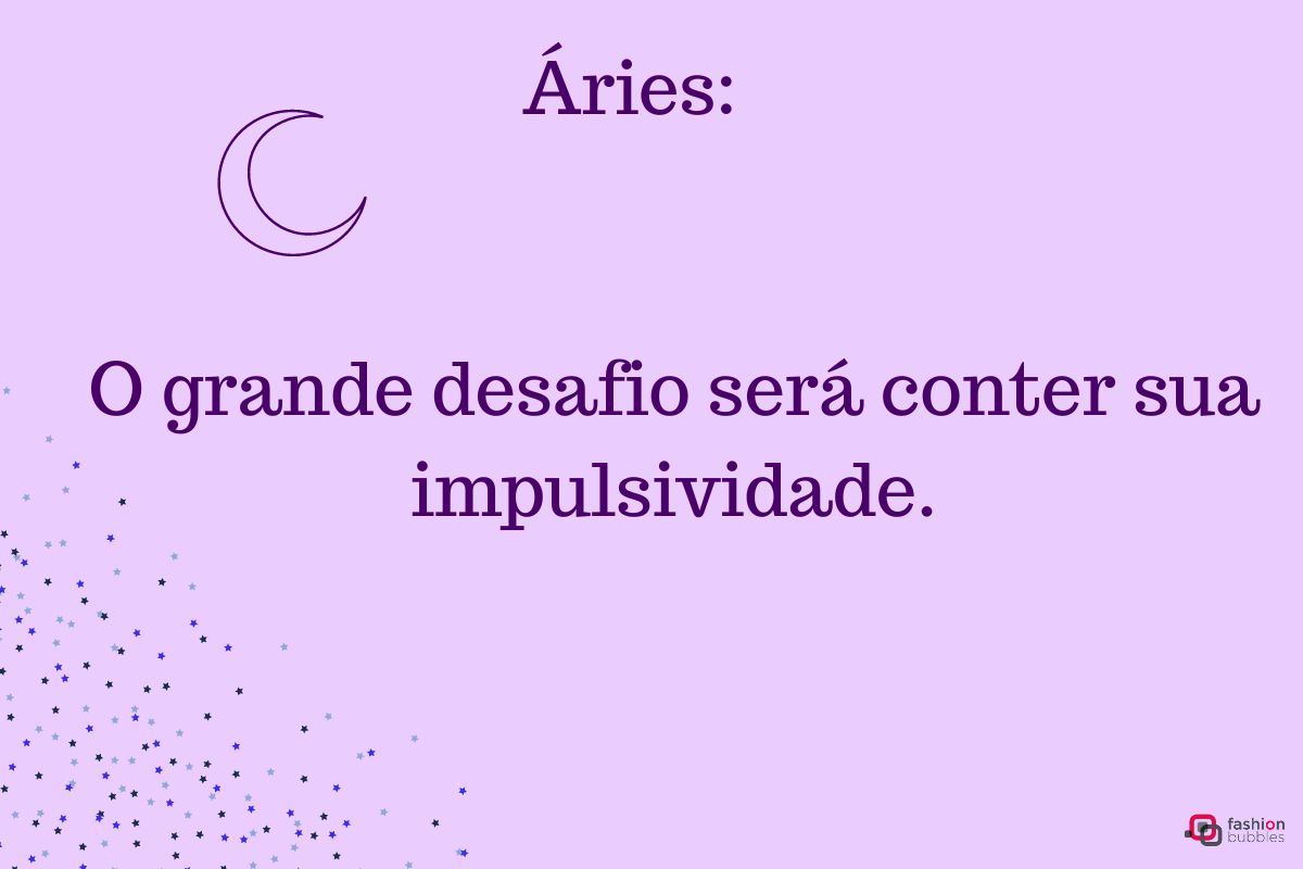 Montagem com texto sobre o signo de áries para o Horóscopo de Março de 2024