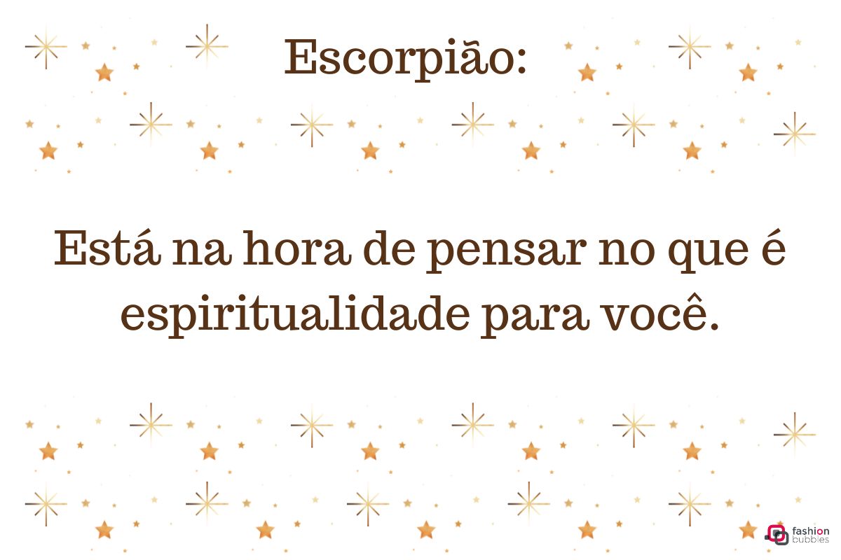Ilustração com mensagem para o signo de Escorpião no Horóscopo de Março de 2024