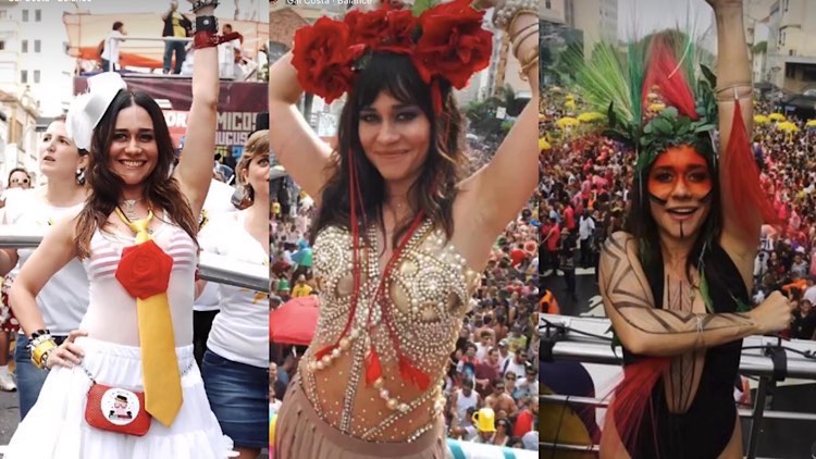 Alessandra Negrini é musa do Bloco Baixo Augusta.