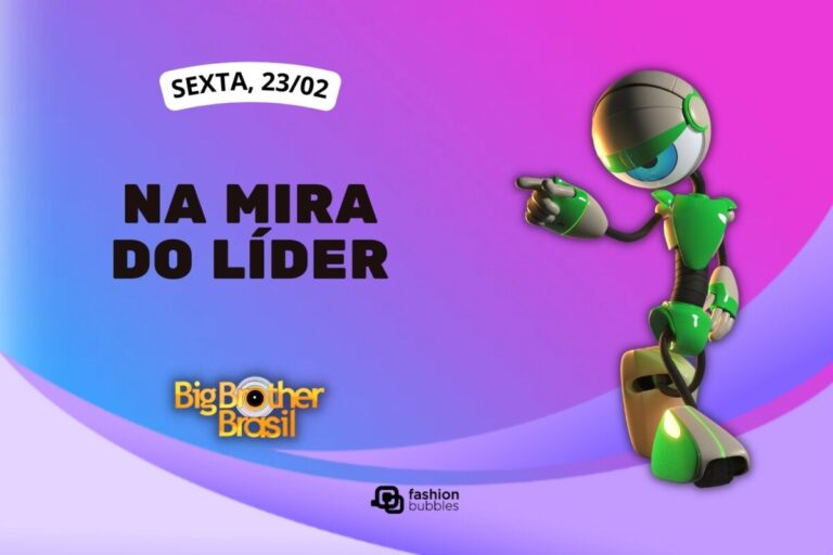 fundo roxo com ilustração de robô ao lado de que horas começa o BBB 24 hoje, 23/02