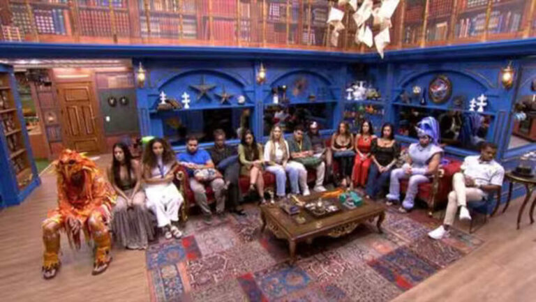 Sala do BBB 24 no dia da 11ª Formação de Paredão
