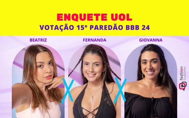 Enquete UOL BBB 24: Beatriz, Fernanda e Giovanna