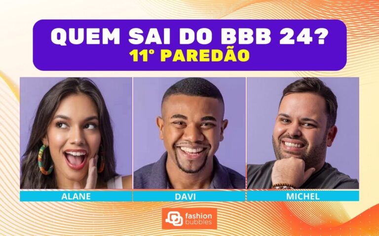 Enquete BBB 24 11º Paredão. Alane, Davi e Michel
