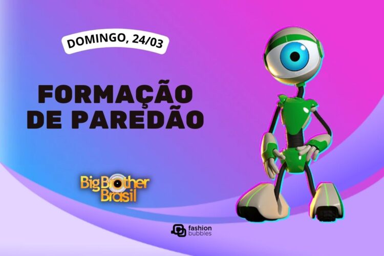 fundo roxo com ilustração de robô ao lado de que horas começa o BBB 24 hoje, 24/03