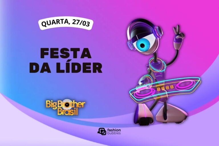 fundo roxo com ilustração de robô ao lado de que horas começa o BBB 24 hoje, 27/03