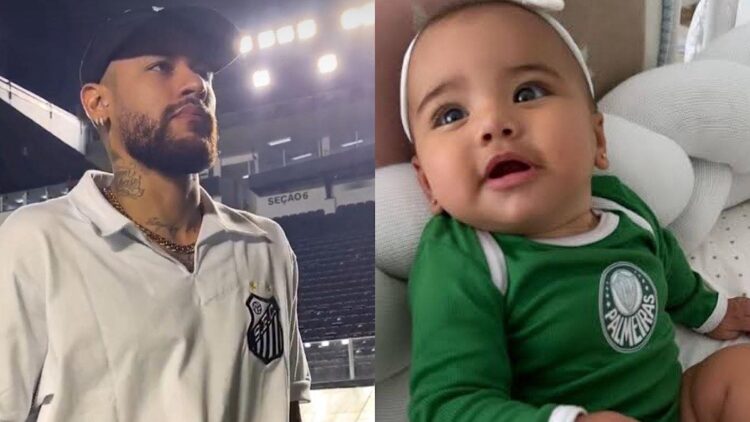 Filha de Neymar aparece usando uniforme do Palmeiras e irrita a torcida do Santos: “Pede a guarda”