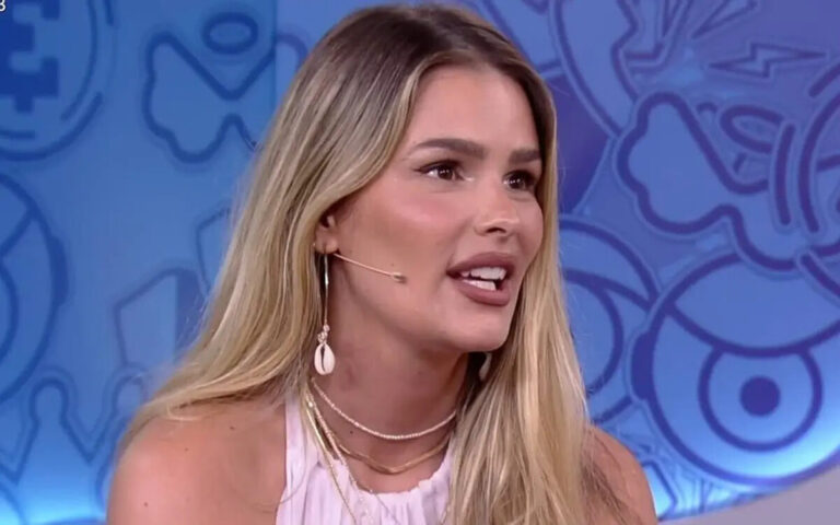 Yasmin Brunet no Bate-Papo BBB após ser eliminada do Big Brother Brasil 24