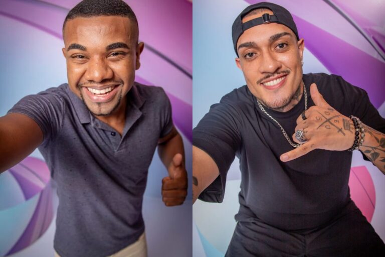 Montagem com Davi e MC Bin Laden, que estão no 17º Paredão do BBB 24