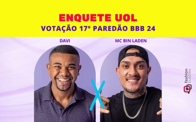 Enquete UOL BBB 24. Davi e MC Bin Laden