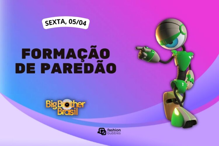 fundo roxo com ilustração de robô ao lado de que horas começa o BBB 24 hoje, 05/04