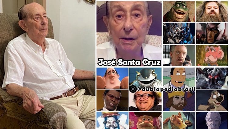 Ator e dublador, José Santa Cruz faleceu aos 95 anos. Fonte: Instagram