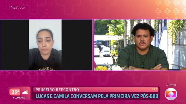 Buda e Camila se reencontram no Mais Você.