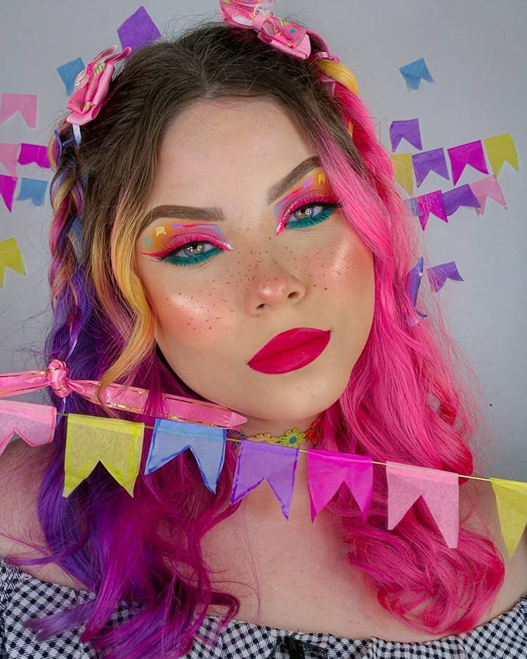 Make rosa para festa junina