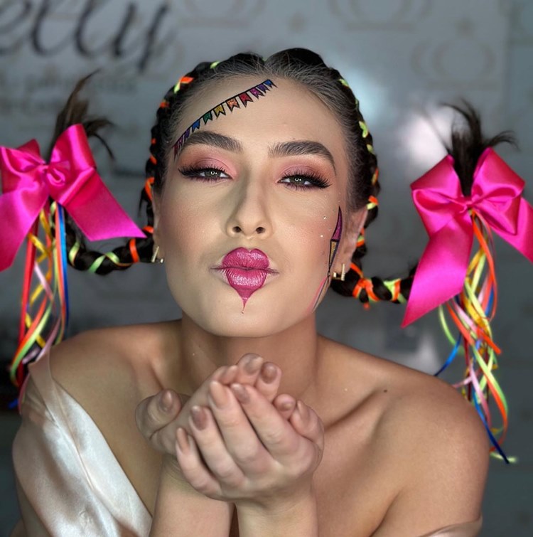 Make com penteado maluco para festa junina