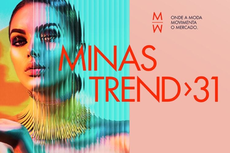Cartaz do Minas Trend 31, com foto de mulher