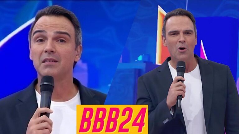 Tadeu Schmidt se emociona ao anunciar Davi Campeão do BBB 24.