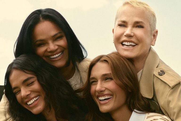 Foto de Xuxa e Sasha Meneghel, Bruna Marquezine e Neide Maia na campanha de Dia das Mães da Hering